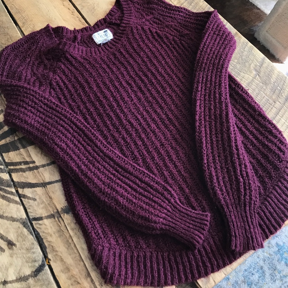 LA Hearts Burgundy Sweater
