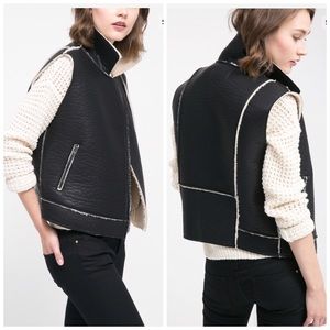 Mango NWT faux shearling gilet Vest. Never worn.