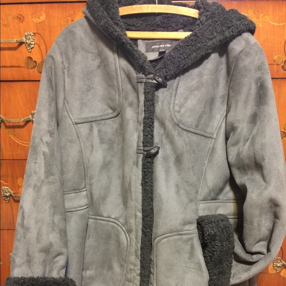 Jones New York Jackets & Blazers - Jones New York Faux Suede & Faux Shearling Liner