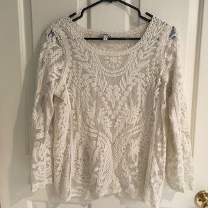 Cream lace blouse