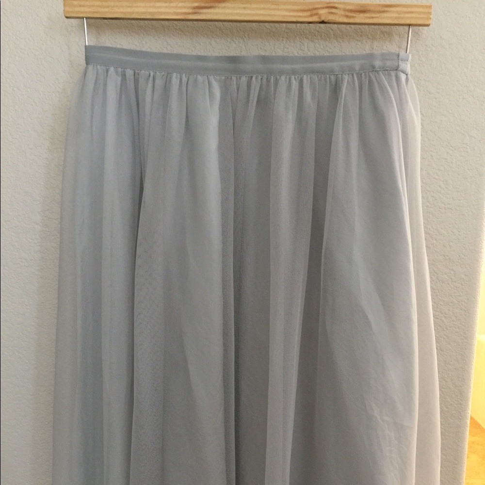 Light Gray Midi Skirt