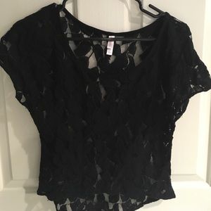 Black lace top
