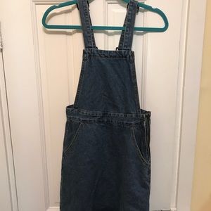 Denim overall dress
