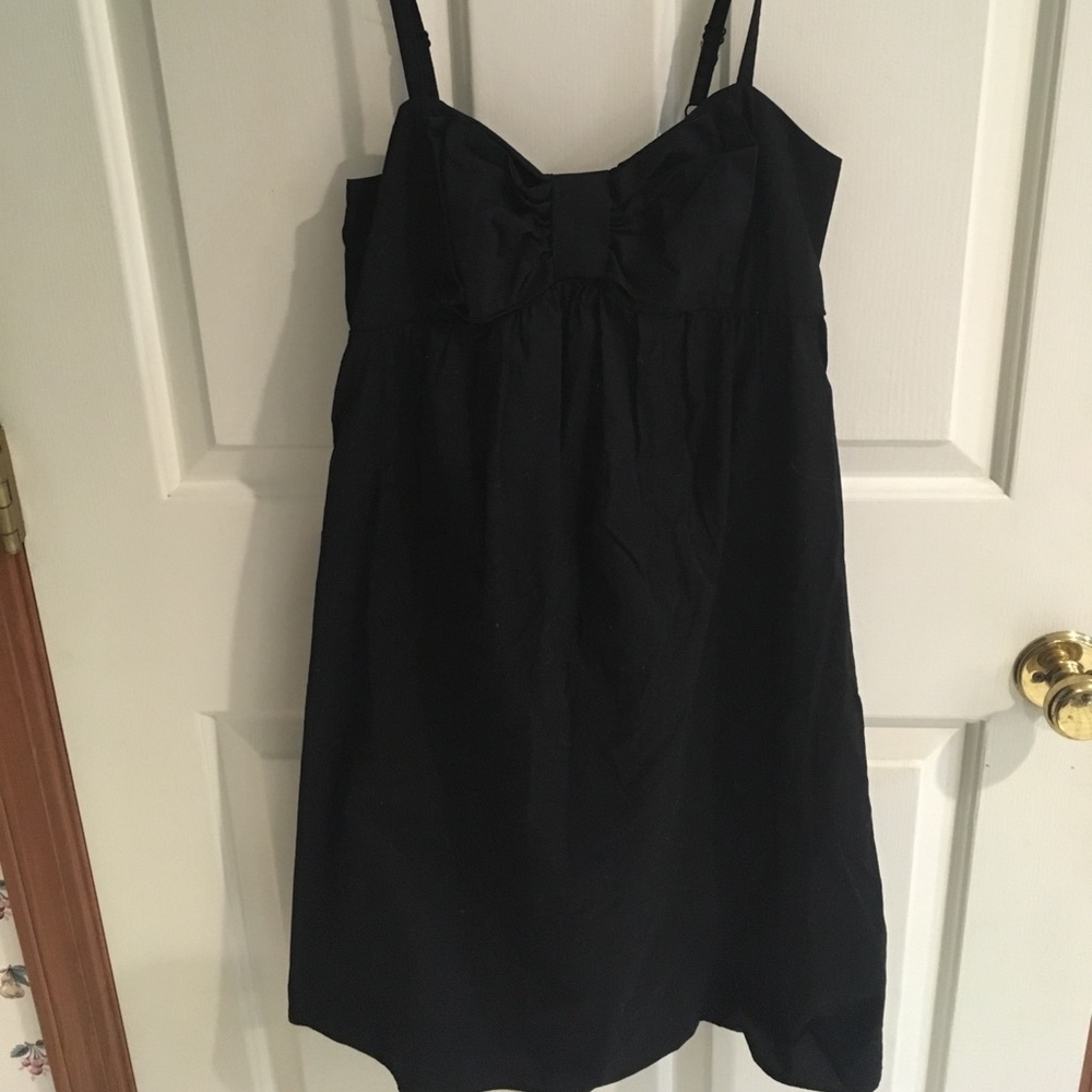 Black dress with bow