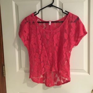 Pink lace top