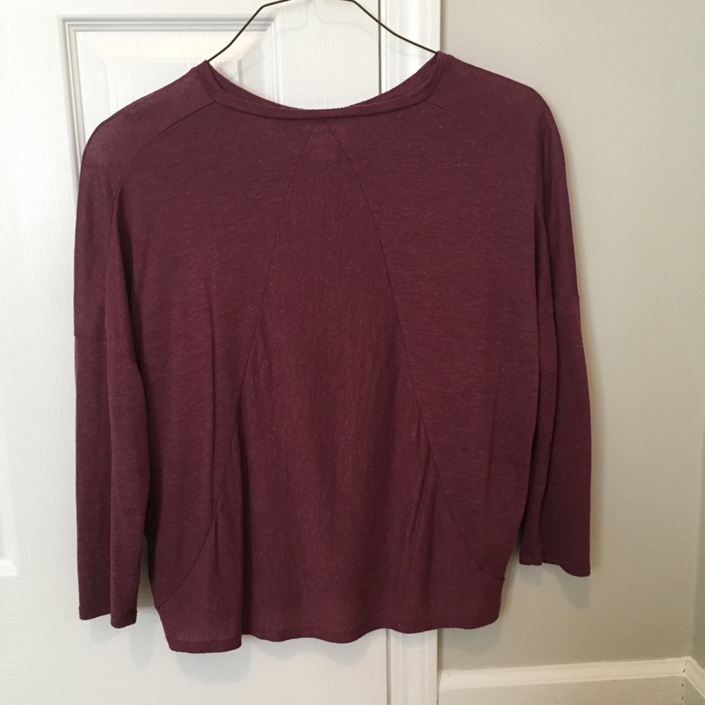 3 quarter length cotton top with crop like length