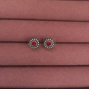 Brighton red stud earrings