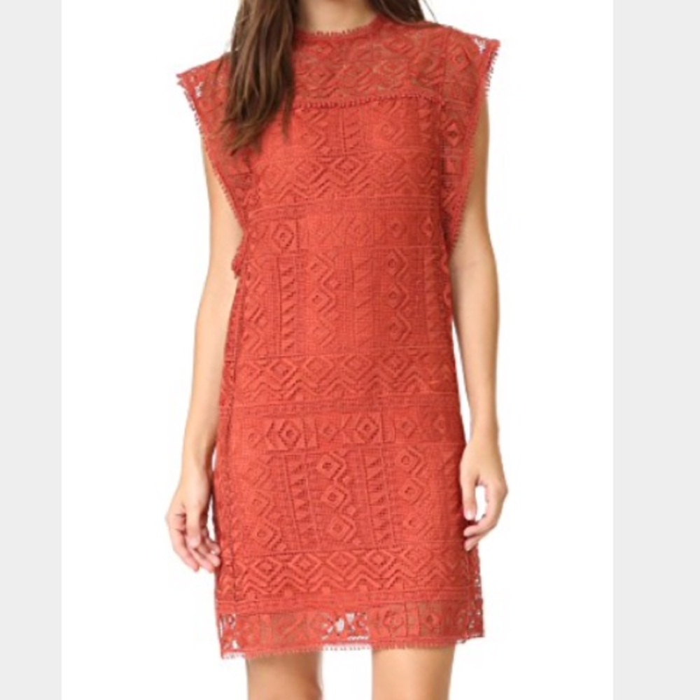 Ministry of style burnt orange lace dress - Picture 2 of 10