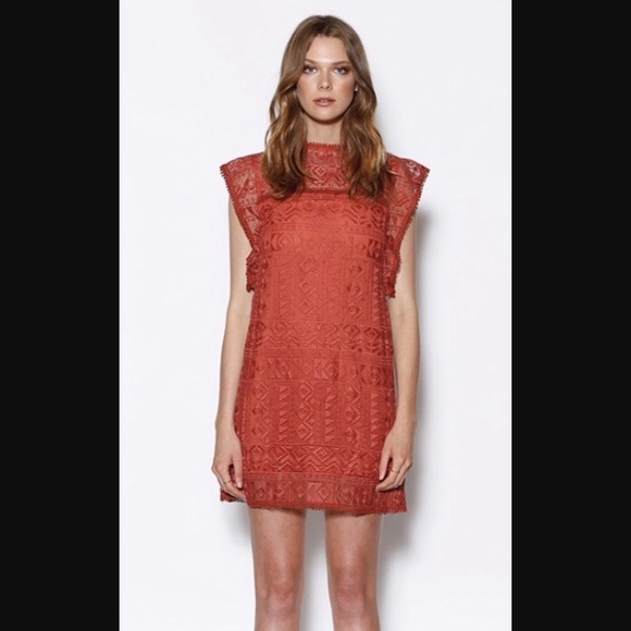 Ministry of style burnt orange lace dress - Picture 4 of 10