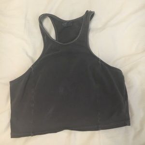Grey racerback crop top