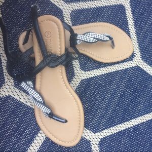 Black Sandals with Diamond gems