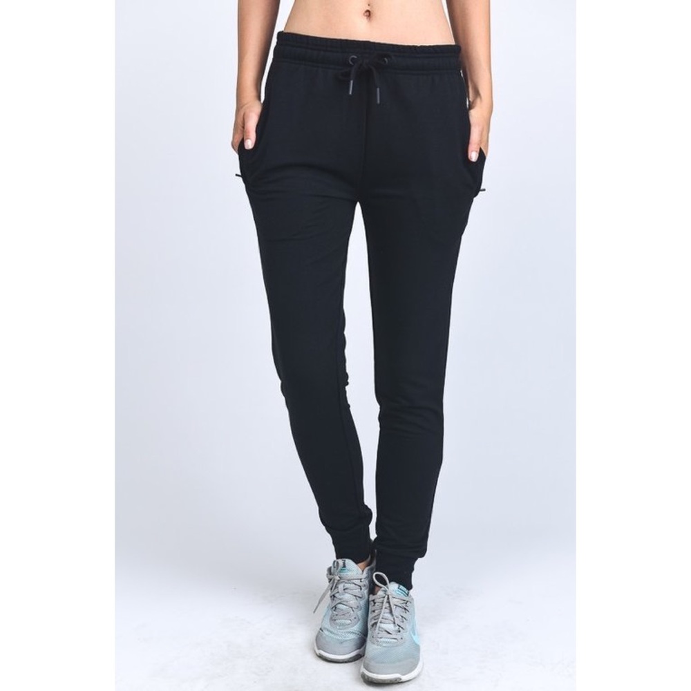 ENSLEY Taupe Skinny Joggers - Picture 4 of 5