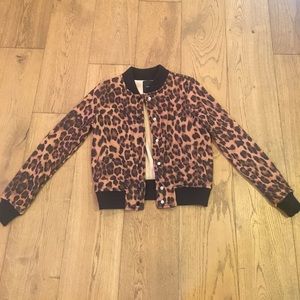 Forever 21 Leopard Print Bomber Jacket