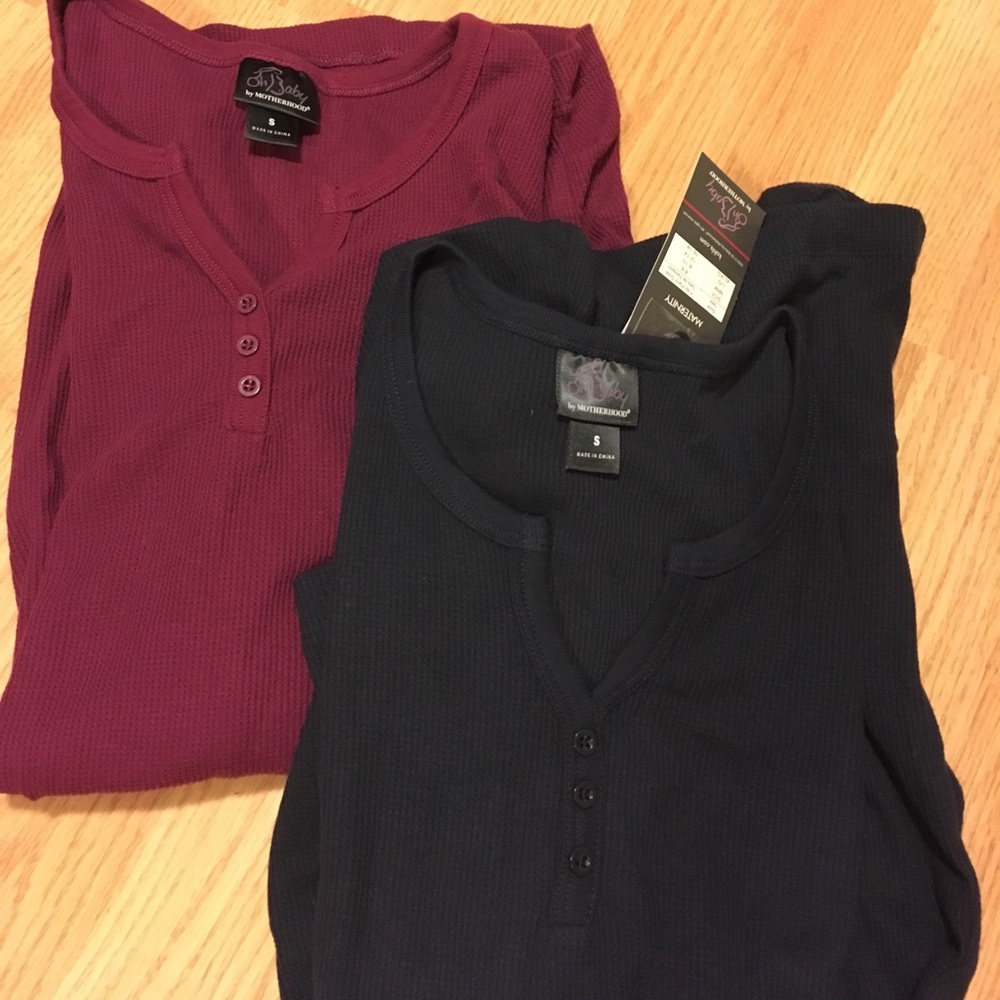 Two maternity tops