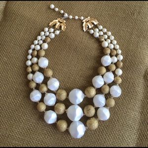 Art Deco vintage signed Hong Kong plastic necklace