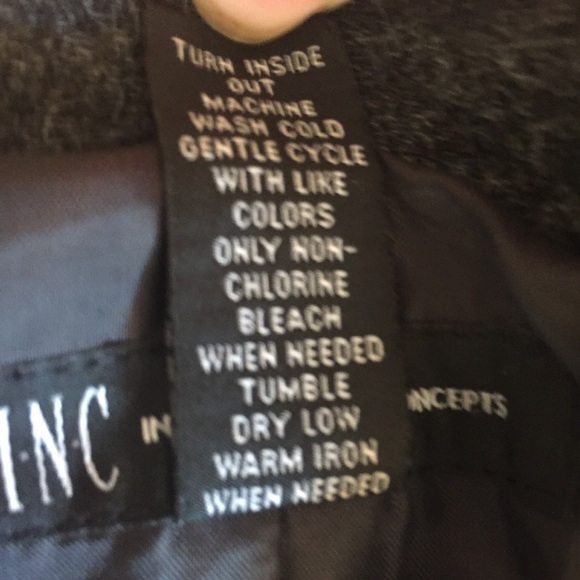 REDUCED! NWOT INC Gray Wool Sequined Peplum Jacket - Picture 8 of 8