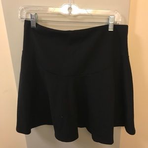 black flare skirt