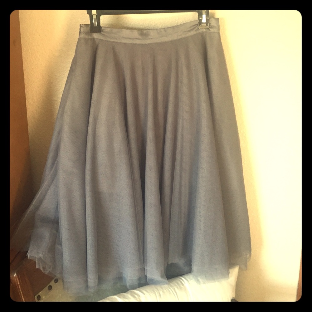 Grey Tulle Skirt