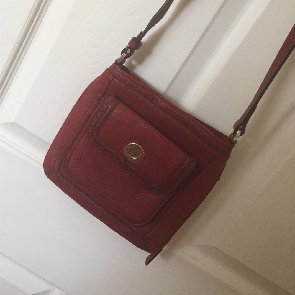 Red leather Brighton Crossbody bag wallet