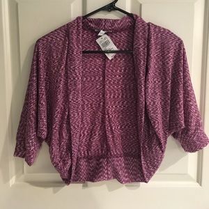 Magenta cropped cardigan