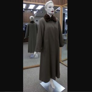 Fur Lined Gabardine Coat
