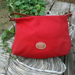 Dooney & Bourke red canvas shoulder bag