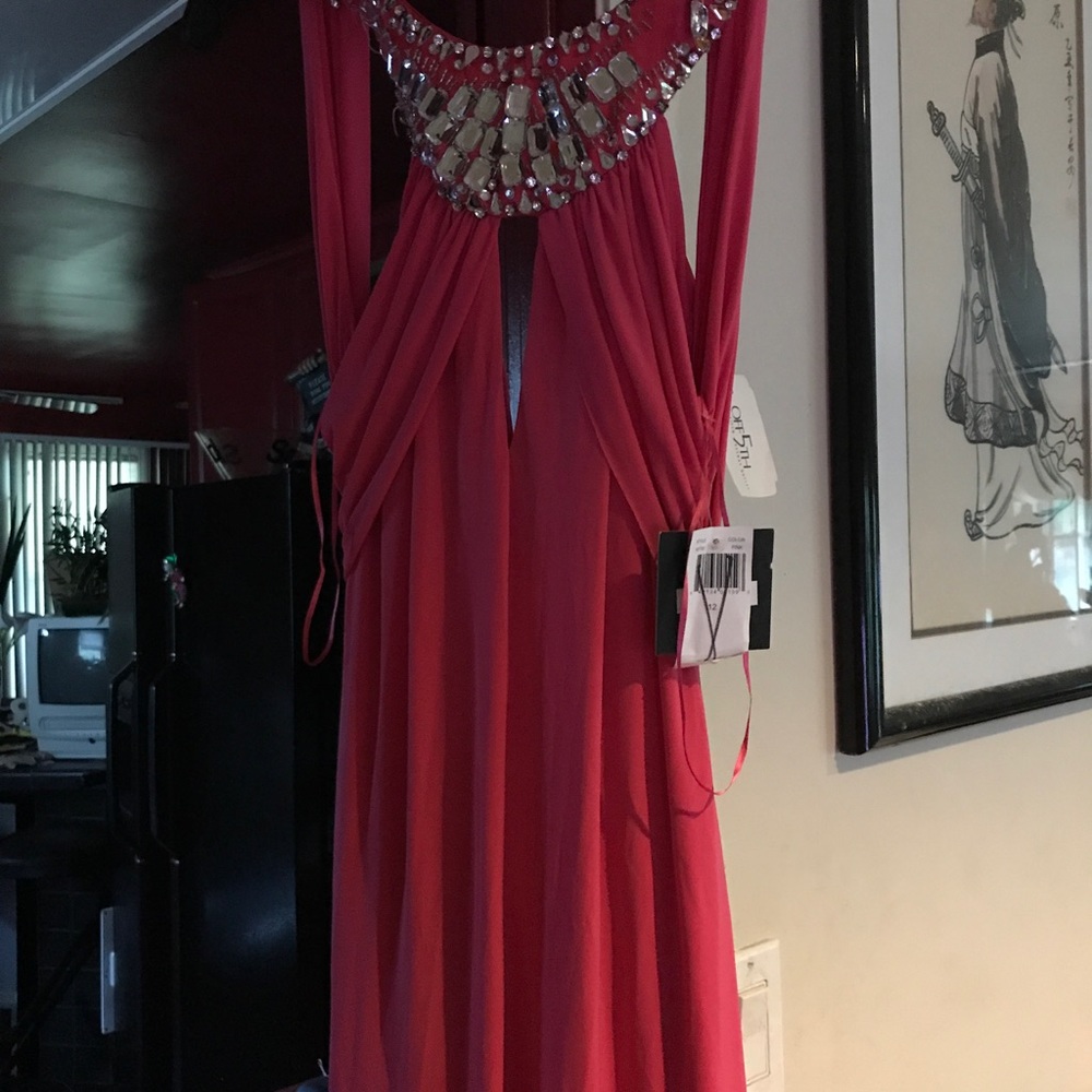 Mary L Couture fushia pink gown size 10