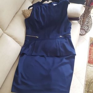 Beautiful Navy Pelham Dress with Gold Accents