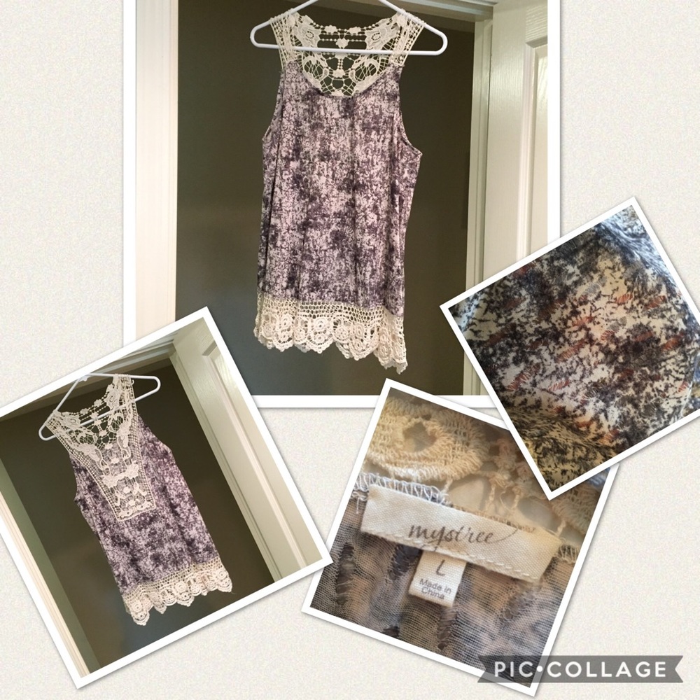 Tank top with crotchet details.