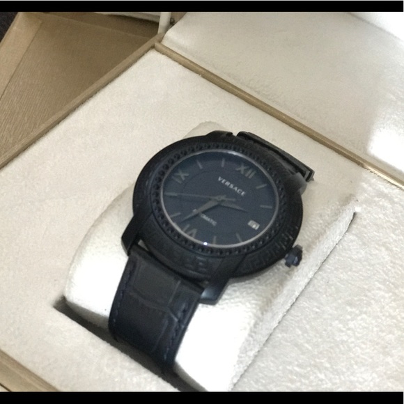 Versace watch navy blue authentic