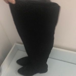 Black knee high boots