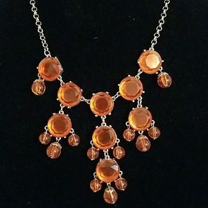 Orange acrylic & silver