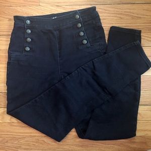 Cello Black High Waist Sailor Skinny Pants