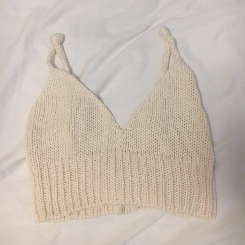 Off white crochet bralette