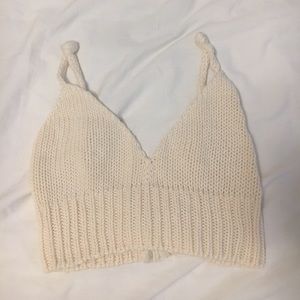 Off white crochet bralette