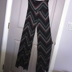 printed flare pants