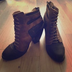 Anthropologie lace up boots