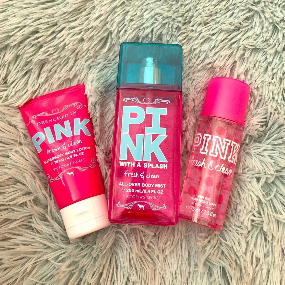 Original VS PINK Fresh & Clean Body Mist & Lotion