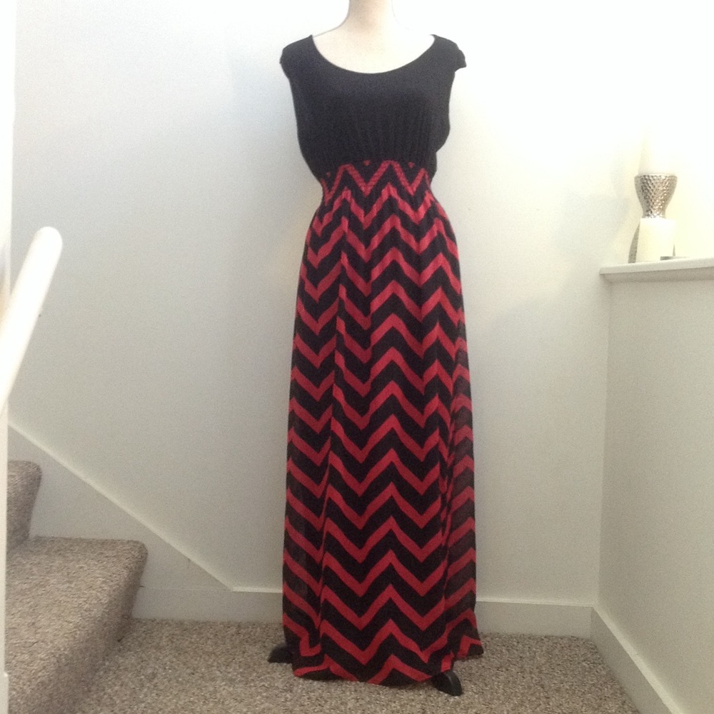 Chevron maxi dress