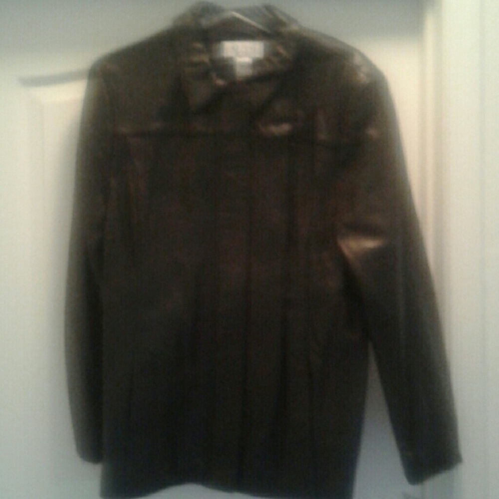 NWT WOMEN'S ALFANI LEATHER JACKET, SIZE XL
