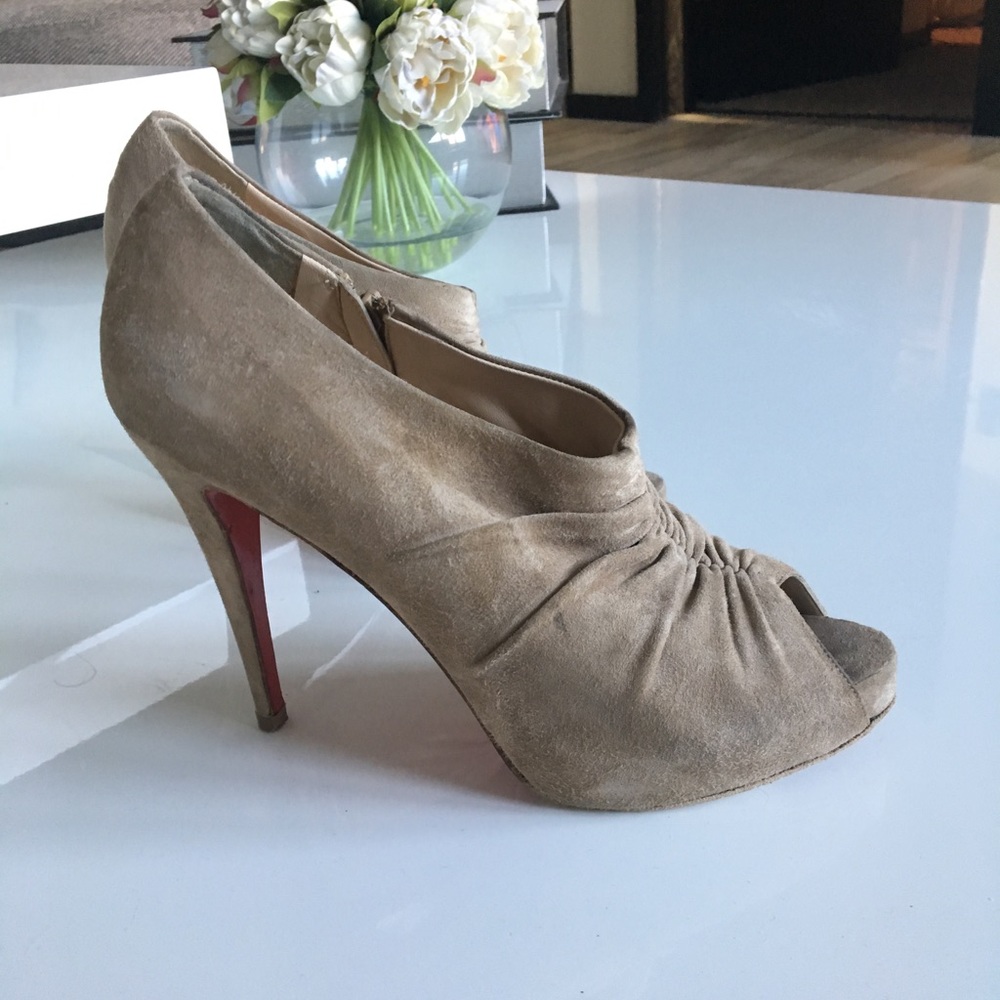 Christian Louboutin suede booties
