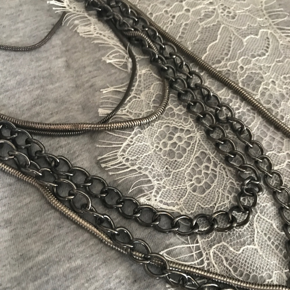 Topshop Layered Chainmetal Necklace