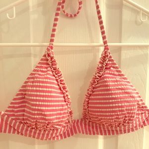 J. Crew Seersucker Bikini Top
