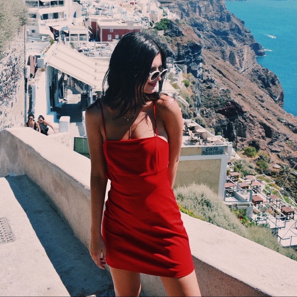 Silence + Noise Strappy Empire Waist Mini Dress