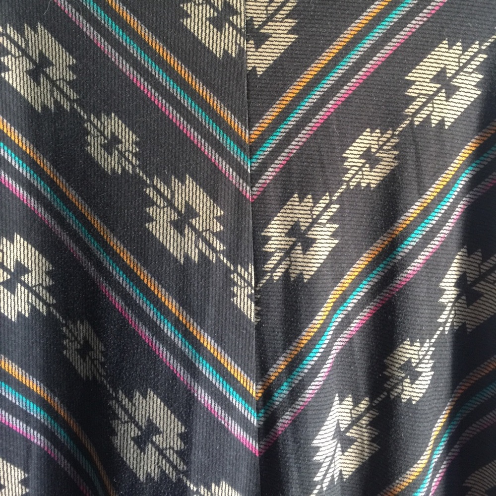 Aztec print stretchy maxi skirt