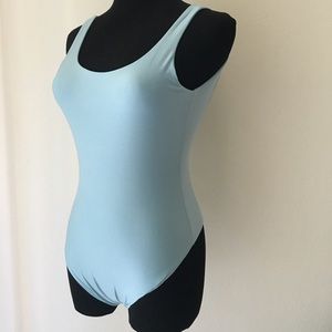 Baby Blue Open Back Bodysuit Size Small