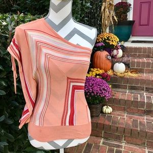 BEBE One Shoulder lightweight knit sweater-XS