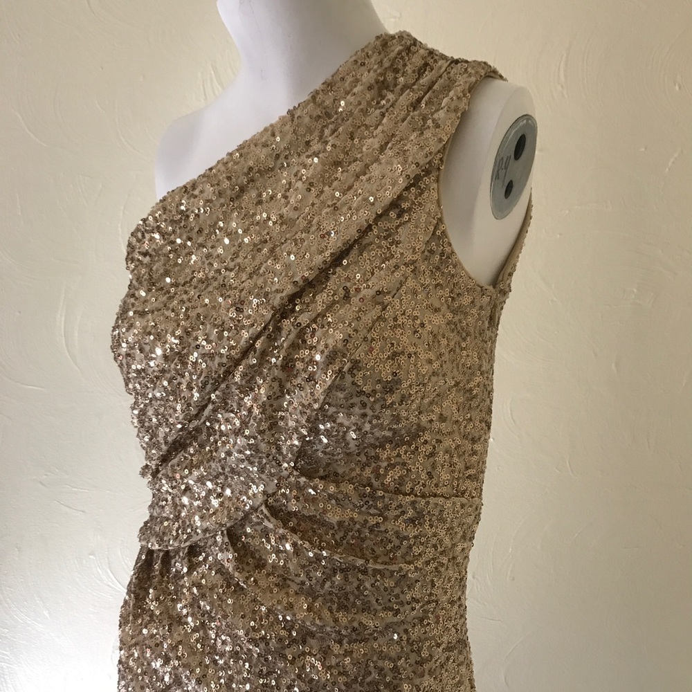 CALVIN KLEIN gold sequin dress - Picture 2 of 8