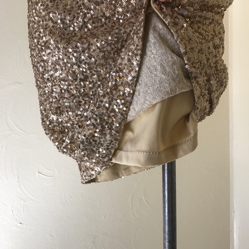 CALVIN KLEIN gold sequin dress - Picture 6 of 8