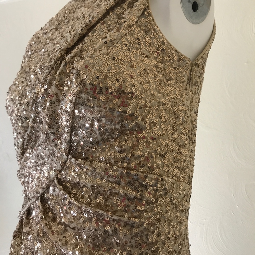 CALVIN KLEIN gold sequin dress - Picture 7 of 8